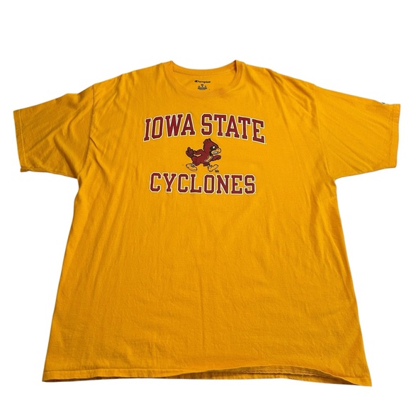 Iowa State University Yellow T-Shirt College 2XL Tee Champion Sports Athletic - Picture 1 of 7